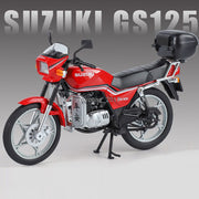 1:12 Suzuki GS125 Alloy Diecast Motorcycle Model – Retro Classic with Sound & Light